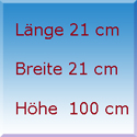 21 x 21 x 100 cm
